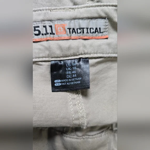 5.11 Tactical Women's Khaki Shorts Size 14 - Picture 8 of 9